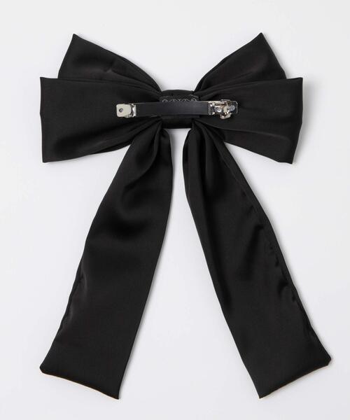WEGO（ウィゴー）の「WEGO/BIGダブルリボンバレッタ（バレッタ/ヘアクリップ・レディース・ブラック/オフホワイト・FREE）」の8枚目の写真