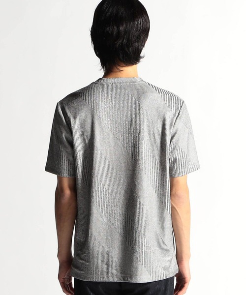 HIDEAWAYS NICOLE（ハイダウェイニコル）の「ハイブリットエアジャージ半袖Ｔシャツ（Tシャツ/カットソー・メンズ・ライトグレー/ブラック/ネイビー/サックスブルー/ボルドー・MEDIUM/LARGE/X-LARGE）」の7枚目の写真