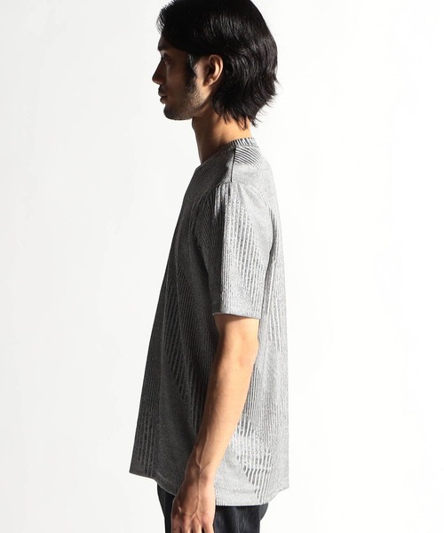 HIDEAWAYS NICOLE（ハイダウェイニコル）の「ハイブリットエアジャージ半袖Ｔシャツ（Tシャツ/カットソー・メンズ・ライトグレー/ブラック/ネイビー/サックスブルー/ボルドー・MEDIUM/LARGE/X-LARGE）」の8枚目の写真