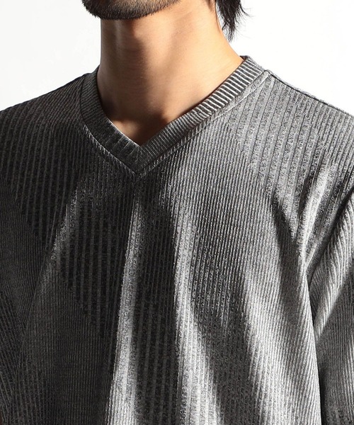 HIDEAWAYS NICOLE（ハイダウェイニコル）の「ハイブリットエアジャージ半袖Ｔシャツ（Tシャツ/カットソー・メンズ・ライトグレー/ブラック/ネイビー/サックスブルー/ボルドー・MEDIUM/LARGE/X-LARGE）」の9枚目の写真