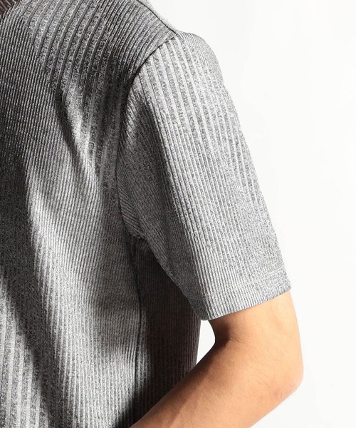 HIDEAWAYS NICOLE（ハイダウェイニコル）の「ハイブリットエアジャージ半袖Ｔシャツ（Tシャツ/カットソー・メンズ・ライトグレー/ブラック/ネイビー/サックスブルー/ボルドー・MEDIUM/LARGE/X-LARGE）」の10枚目の写真