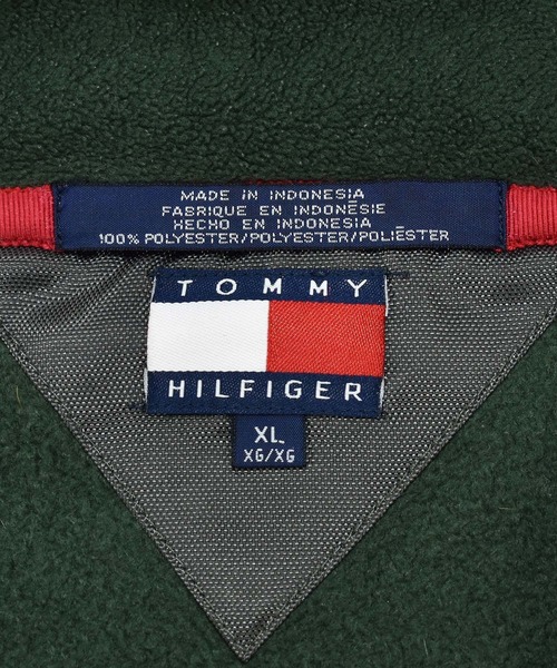 TOMMY HILFIGER(トミーヒルフィガー)の「【ヴィンテージ古着】90's TOMMY HILFIGER/トミーヒルフィガー ハーフジップ フリースプルオーバー(その他トップス・メンズ・グリーン・X-LARGE)」の4枚目の写真
