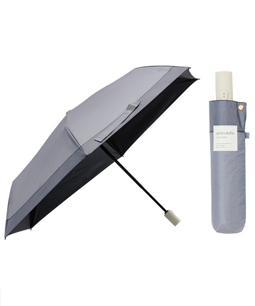 Waterfront(ウォーターフロント)の「カルオート UVブロック 折 55cm 日傘 遮光(折りたたみ傘・レディース・サンドベージュ/ライトグリーン/ホワイト/ブラック/ピンクベージュ/アッシュグレー/ライトブルー/ライトベージュ/サックスブルー/ネイビー/ベージュ/ブルー/スカイブルー/オフホワイト/カーキ/ダークグレー・FREE)」の6枚目の写真