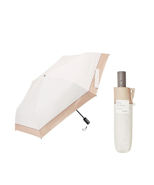 Waterfront(ウォーターフロント)の「カルオート UVブロック 折 55cm 日傘 遮光(折りたたみ傘・レディース・サンドベージュ/ライトグリーン/ホワイト/ブラック/ピンクベージュ/アッシュグレー/ライトブルー/ライトベージュ/サックスブルー/ネイビー/ベージュ/ブルー/スカイブルー/オフホワイト/カーキ/ダークグレー・FREE)」の8枚目の写真