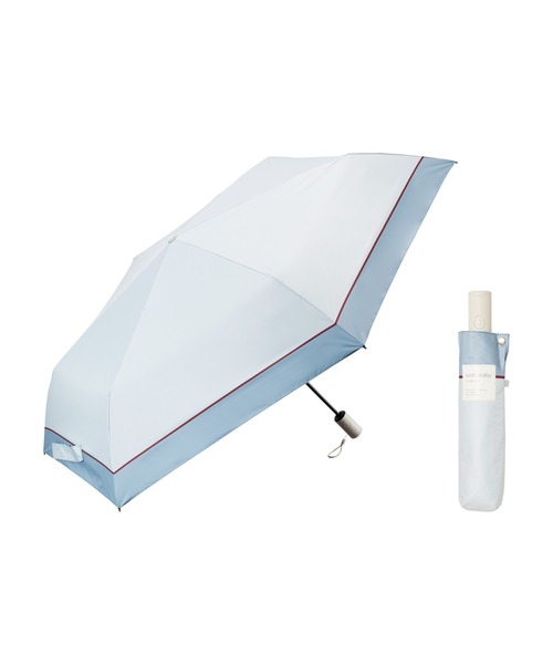 Waterfront(ウォーターフロント)の「カルオート UVブロック 折 55cm 日傘 遮光(折りたたみ傘・レディース・サンドベージュ/ライトグリーン/ホワイト/ブラック/ピンクベージュ/アッシュグレー/ライトブルー/ライトベージュ/サックスブルー/ネイビー/ベージュ/ブルー/スカイブルー/オフホワイト/カーキ/ダークグレー・FREE)」の20枚目の写真