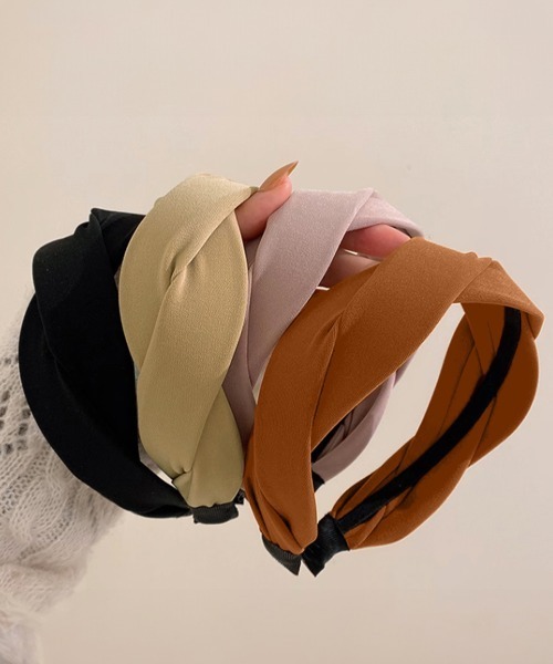 TRESSE アイボリーマーブル模様　カチューシャ　袋付き未使用品 Glossy/グロッシー】チュール切替/ アシンメトリー/ タイト