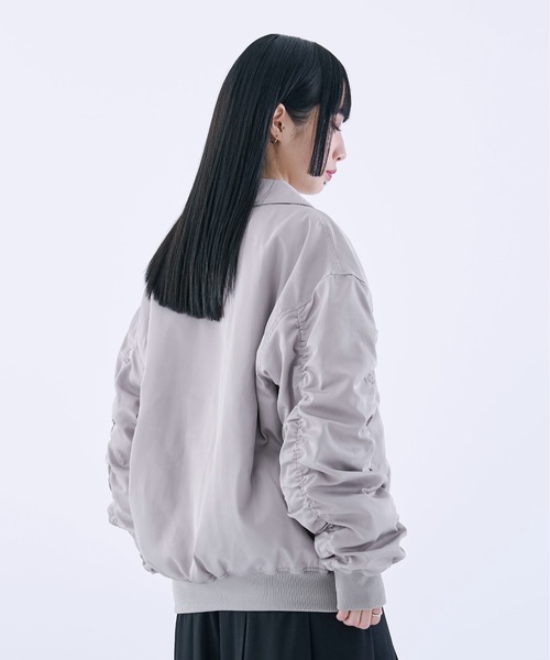 Ellno Loset（エルノロゼット）の「シャーリングライダースブルゾン（ブルゾン・メンズ・ライトグレー/ブラック・SMALL/MEDIUM/LARGE）」の20枚目の写真