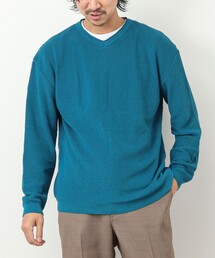 NOLLEY'S goodman | 《2点セット》片畦 浅Vロールネックニット Tシャツ付き(ニット/セーター)