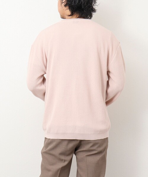 NOLLEY'S goodman（ノーリーズグッドマン）の「《2点セット》片畦 浅Vロールネックニット Tシャツ付き（ニット/セーター・メンズ・ネイビー/グリーン系その他/ピンク/ライトグレー・M/L）」の21枚目の写真