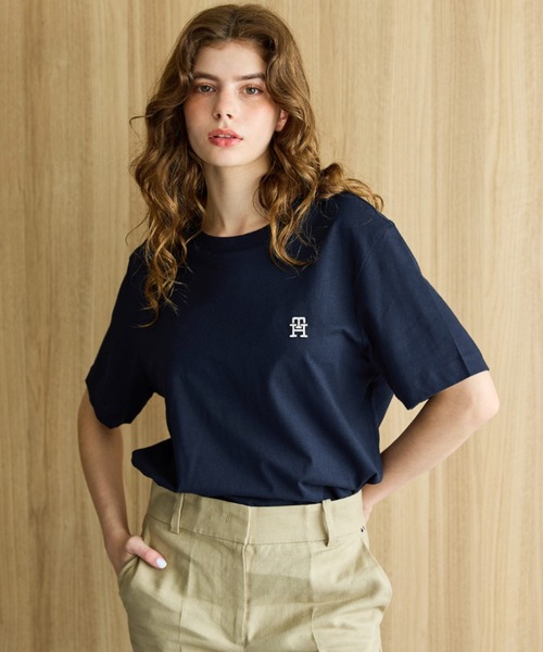 TOMMY HILFIGER(トミーヒルフィガー)の「モノグラムエンブロイドTシャツ(Tシャツ/カットソー・メンズ・ホワイト/ブラック/ネイビー/ブルー/グリーン・X-LARGE/SMALL/MEDIUM/LARGE)」の12枚目の写真