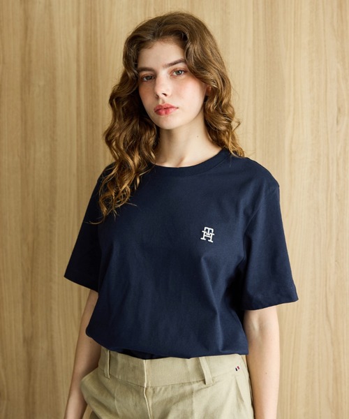 TOMMY HILFIGER(トミーヒルフィガー)の「モノグラムエンブロイドTシャツ(Tシャツ/カットソー・メンズ・ホワイト/ブラック/ネイビー/ブルー/グリーン・X-LARGE/SMALL/MEDIUM/LARGE)」の13枚目の写真