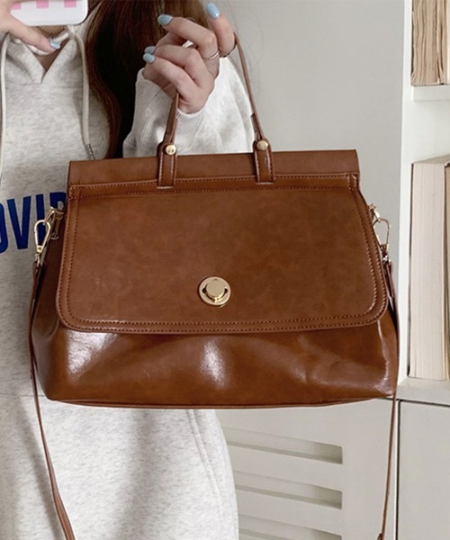 Miniministore（ミニミニストア）の「レトロ ショルダーバッグ レディース韓国（ショルダーバッグ・レディース・ブラック/ライトブラウン・FREE）」の7枚目の写真