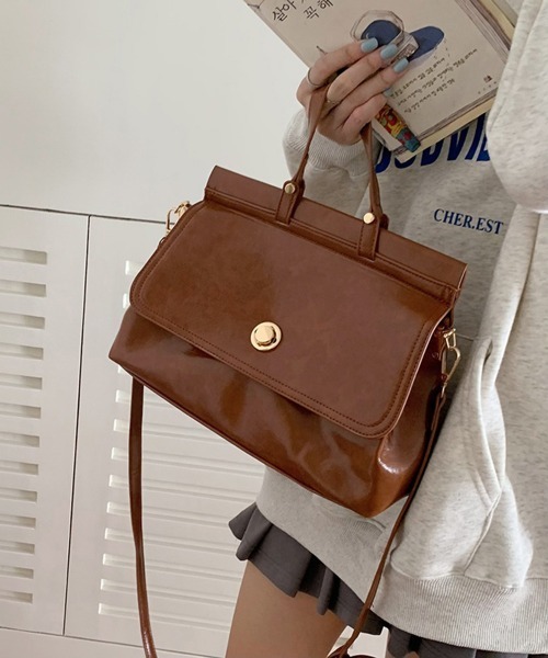 Miniministore（ミニミニストア）の「レトロ ショルダーバッグ レディース韓国（ショルダーバッグ・レディース・ブラック/ライトブラウン・FREE）」の8枚目の写真