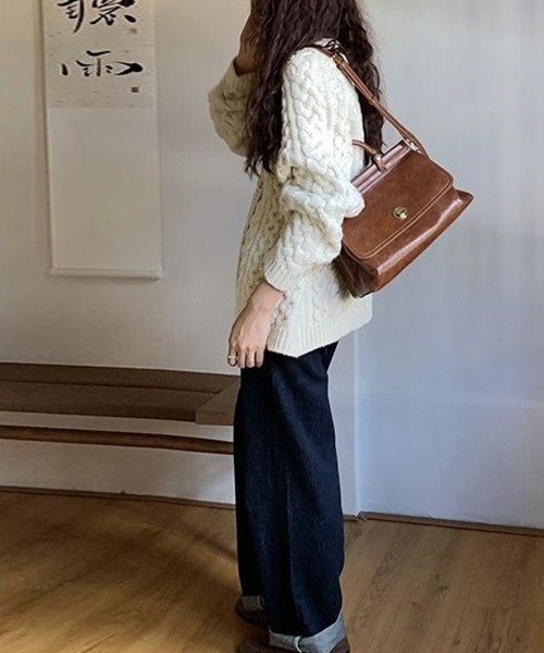 Miniministore（ミニミニストア）の「レトロ ショルダーバッグ レディース韓国（ショルダーバッグ・レディース・ブラック/ライトブラウン・FREE）」の17枚目の写真