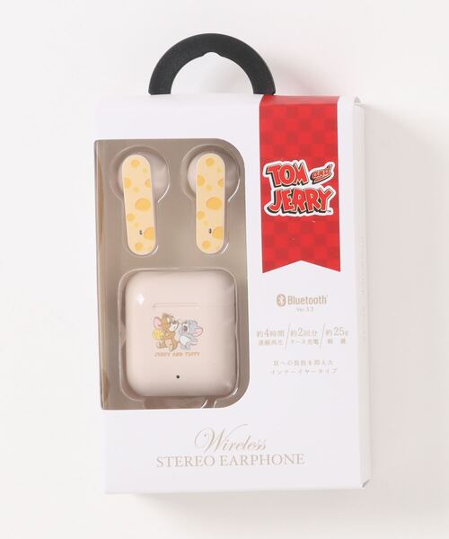 Tom&Jerry(トムアンドジェリー)の「【公式】トムとジェリー 完全ワイヤレス ステレオイヤホン インナーイヤータイプ(ヘッドフォン/イヤホン・レディース・ベージュ・FREE)」の5枚目の写真