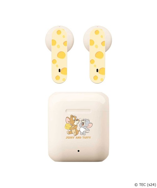 Tom&Jerry(トムアンドジェリー)の「【公式】トムとジェリー 完全ワイヤレス ステレオイヤホン インナーイヤータイプ(ヘッドフォン/イヤホン・レディース・ベージュ・FREE)」の2枚目の写真