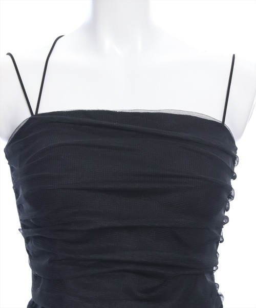 clear（クリア）の「ショート丈カップ付きキャミソール（キャミソール・レディース・オフホワイト/ブラック・F）」の7枚目の写真