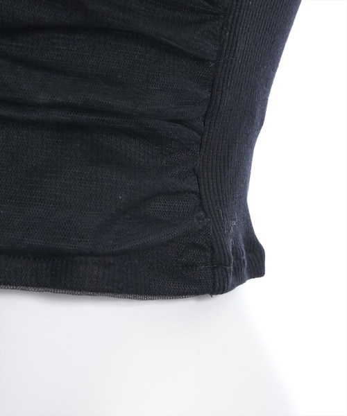 clear（クリア）の「ショート丈カップ付きキャミソール（キャミソール・レディース・オフホワイト/ブラック・F）」の8枚目の写真