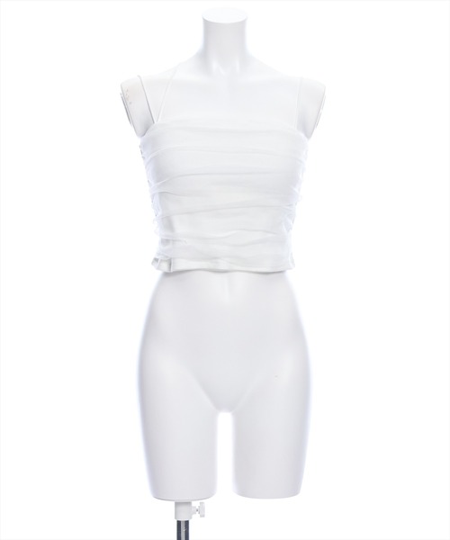 clear（クリア）の「ショート丈カップ付きキャミソール（キャミソール・レディース・オフホワイト/ブラック・F）」の11枚目の写真