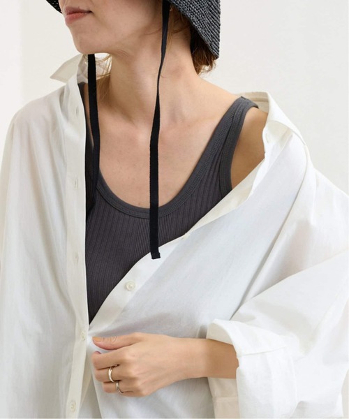 FRAMeWORK（フレームワーク）の「≪追加≫Healthknit/ヘルスニット 別注タンクトップ（タンクトップ・レディース・ホワイト/バーガンディー/アイボリー/チャコールグレー/グレー・FREE）」の4枚目の写真