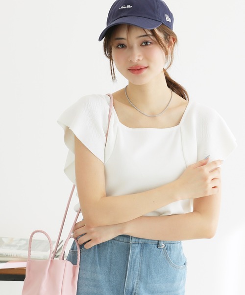 ROPE' PICNIC(ロペピクニック)の「袖フレアニットトップス/UVカット・洗濯機OK・冷感(ニット/セーター・レディース・ブラック/オフホワイト/ブラウン・38)」の11枚目の写真