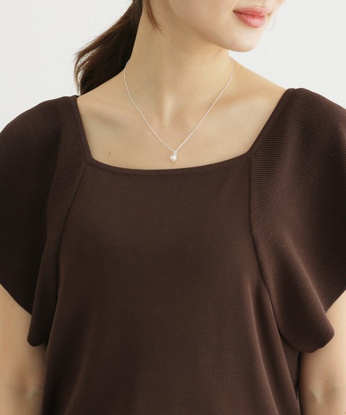 ROPE' PICNIC(ロペピクニック)の「袖フレアニットトップス/UVカット・洗濯機OK・冷感(ニット/セーター・レディース・ブラック/オフホワイト/ブラウン・38)」の20枚目の写真