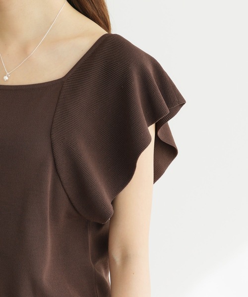 ROPE' PICNIC(ロペピクニック)の「袖フレアニットトップス/UVカット・洗濯機OK・冷感(ニット/セーター・レディース・ブラック/オフホワイト/ブラウン・38)」の21枚目の写真