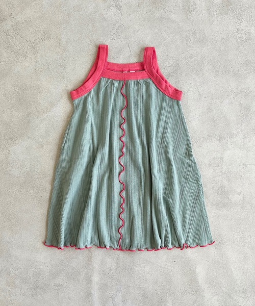 CALMIA（カルミア）の「リブキャミメローワンピース（90～150cm）（ワンピース・キッズ・イエロー/ラベンダー/グリーン・90/100/110/120/130/140/150）」の4枚目の写真