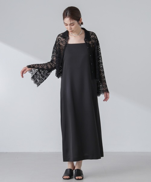 NANO universe(ナノユニバース)の「サテンキャミワンピース(ワンピース・レディース・ブラック/カーキ/ベージュ・S/M)」の21枚目の写真