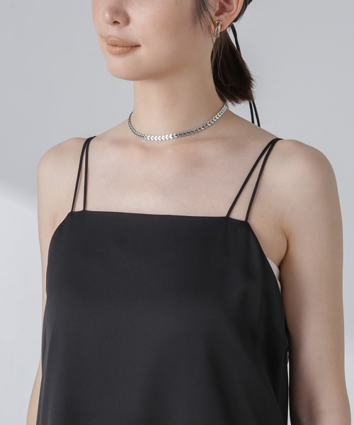 NANO universe(ナノユニバース)の「サテンキャミワンピース(ワンピース・レディース・ブラック/カーキ/ベージュ・S/M)」の22枚目の写真