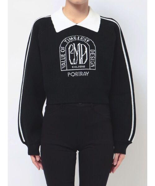 EMBLEM LINE POLO KNIT（ニット/セーター）｜EMODA（エモダ）