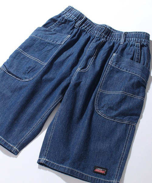 Dickies（ディッキーズ）の「【GENUINE DICKIES/ジェニュインディッキーズ】T/Cツイル＆デニム オーバーポケットハーフパンツ（その他パンツ・メンズ・カーキ/インディゴブルー/ベージュ/ブラック・M/L/XL）」の12枚目の写真