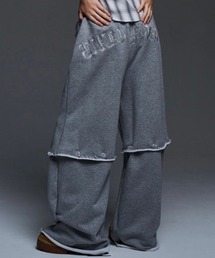 韓国ブランド NASTY FANCY CLUB ナスティーファンシークラブ 2 WAY PUNCH LETTERING SWEATPANTS ロゴスウェットパンツ オーバーサイズ ワイドパンツ ハーフパンツ 長ズボン 韓国ファッション