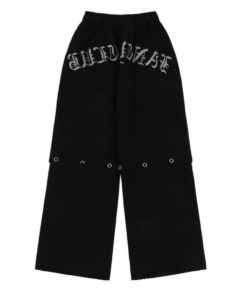 FANCY CLUB（ファンシークラブ）の「韓国ブランド NASTY FANCY CLUB ナスティーファンシークラブ 2 WAY PUNCH LETTERING SWEATPANTS ロゴスウェットパンツ オーバーサイズ ワイドパンツ ハーフパンツ 長ズボン 韓国ファッション（スウェットパンツ・レディース・グレー/ブラック・M）」の8枚目の写真