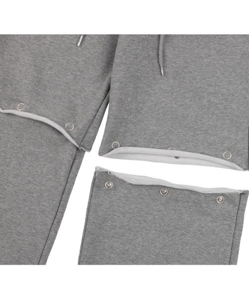 FANCY CLUB（ファンシークラブ）の「韓国ブランド NASTY FANCY CLUB ナスティーファンシークラブ 2 WAY PUNCH LETTERING SWEATPANTS ロゴスウェットパンツ オーバーサイズ ワイドパンツ ハーフパンツ 長ズボン 韓国ファッション（スウェットパンツ・レディース・グレー/ブラック・M）」の19枚目の写真