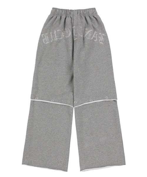 FANCY CLUB（ファンシークラブ）の「韓国ブランド NASTY FANCY CLUB ナスティーファンシークラブ 2 WAY PUNCH LETTERING SWEATPANTS ロゴスウェットパンツ オーバーサイズ ワイドパンツ ハーフパンツ 長ズボン 韓国ファッション（スウェットパンツ・レディース・グレー/ブラック・M）」の16枚目の写真