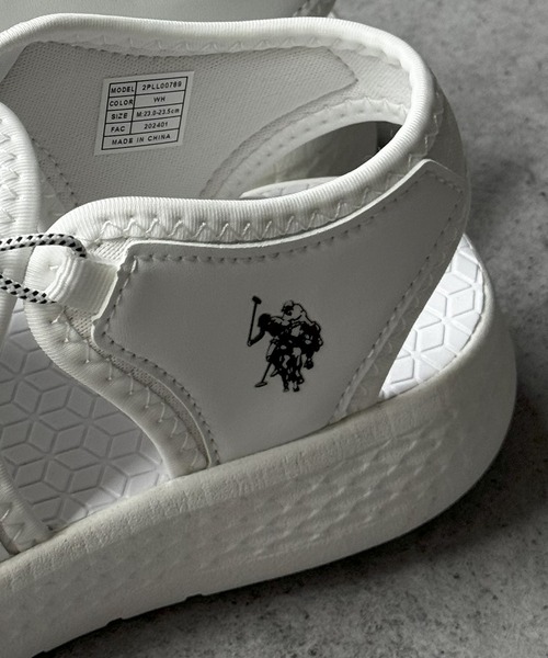 U.S. POLO ASSN.（ユーエスポロアッスン）の「【U.S. POLO ASSN.】超軽量！厚底スポーツサンダル（サンダル・レディース・オレンジ系/ブラック/オフホワイト・LL/L/M/S）」の4枚目の写真