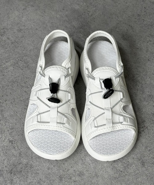 U.S. POLO ASSN.（ユーエスポロアッスン）の「【U.S. POLO ASSN.】超軽量！厚底スポーツサンダル（サンダル・レディース・オレンジ系/ブラック/オフホワイト・LL/L/M/S）」の5枚目の写真