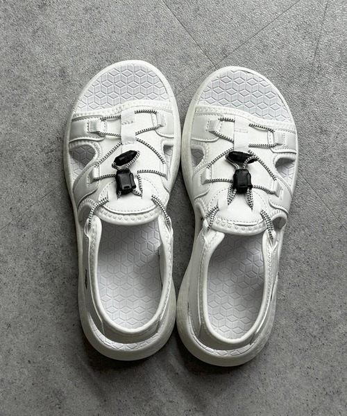 U.S. POLO ASSN.（ユーエスポロアッスン）の「【U.S. POLO ASSN.】超軽量！厚底スポーツサンダル（サンダル・レディース・オレンジ系/ブラック/オフホワイト・LL/L/M/S）」の6枚目の写真