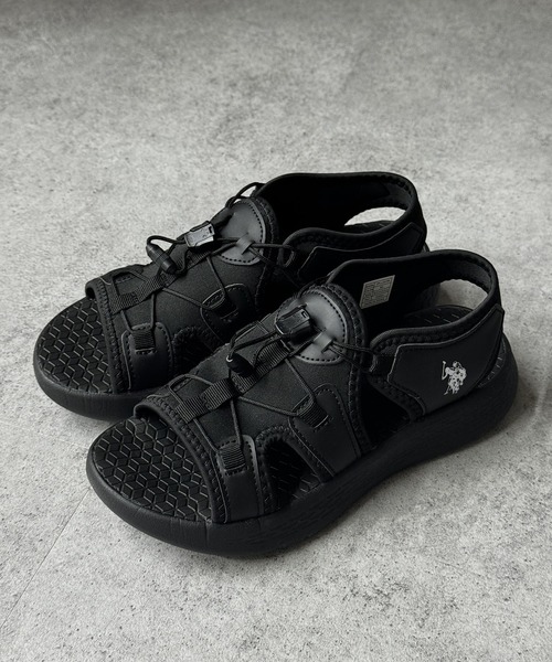 U.S. POLO ASSN.（ユーエスポロアッスン）の「【U.S. POLO ASSN.】超軽量！厚底スポーツサンダル（サンダル・レディース・オレンジ系/ブラック/オフホワイト・LL/L/M/S）」の15枚目の写真