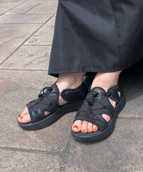 U.S. POLO ASSN.（ユーエスポロアッスン）の「【U.S. POLO ASSN.】超軽量！厚底スポーツサンダル（サンダル・レディース・オレンジ系/ブラック/オフホワイト・LL/L/M/S）」の12枚目の写真