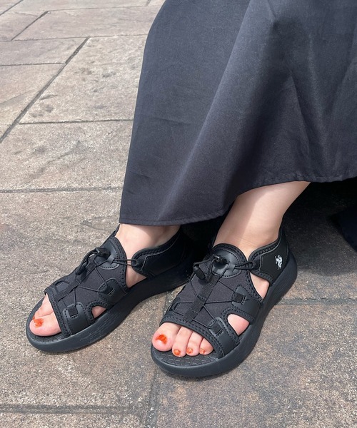 U.S. POLO ASSN.（ユーエスポロアッスン）の「【U.S. POLO ASSN.】超軽量！厚底スポーツサンダル（サンダル・レディース・オレンジ系/ブラック/オフホワイト・LL/L/M/S）」の14枚目の写真