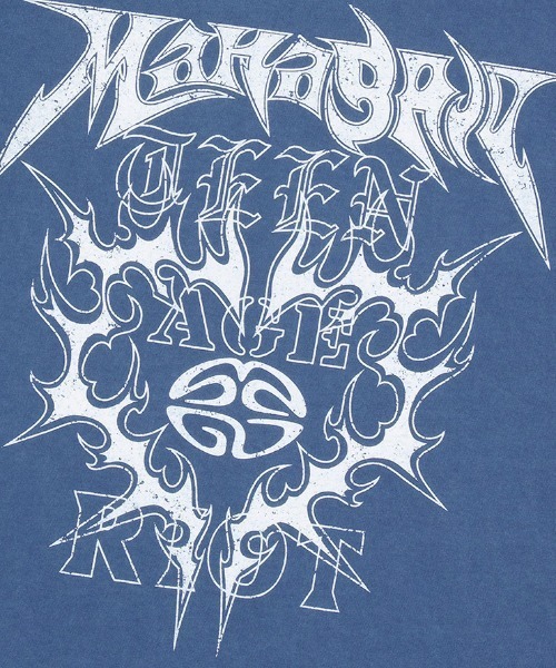mahagrid/マハグリッド』 FLAME HEART PIGMENT TEE/フレーム