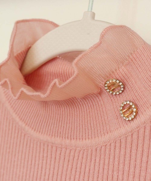 Miniministore（ミニミニストア）の「リブニットトップス きれいめ ハイネック（ニット/セーター・レディース・アイボリー/ブラック/オフホワイト/ピンク/ライトベージュ・FREE）」の19枚目の写真