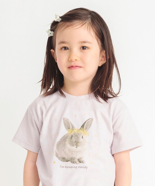 BRANSHES（ブランシェス）の「アソートアニマルTシャツ（Tシャツ/カットソー・キッズ・ラベンダー/オフホワイト/チャコールグレー/ピンク・150/100/90/130/110/120/140）」の3枚目の写真