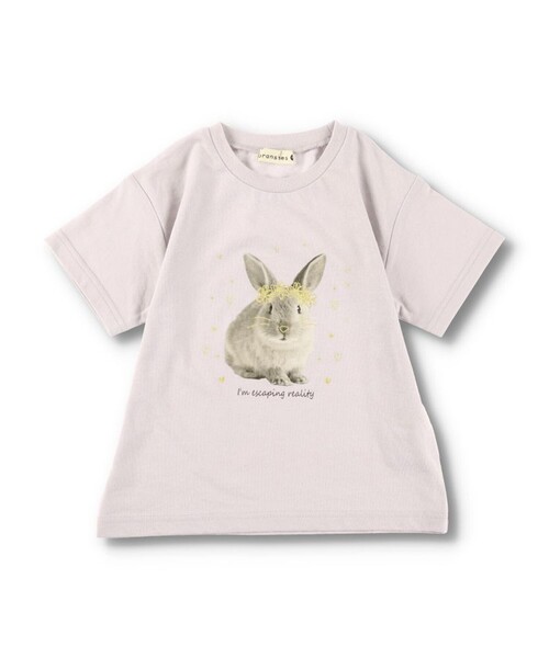 BRANSHES（ブランシェス）の「アソートアニマルTシャツ（Tシャツ/カットソー・キッズ・ラベンダー/オフホワイト/チャコールグレー/ピンク・150/100/90/130/110/120/140）」の18枚目の写真
