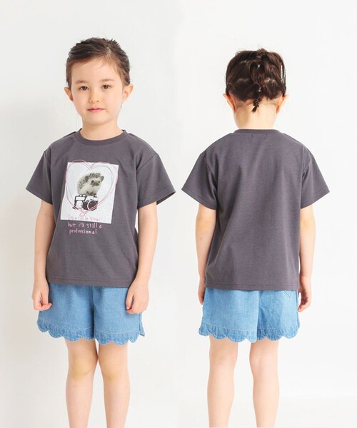 BRANSHES（ブランシェス）の「アソートアニマルTシャツ（Tシャツ/カットソー・キッズ・ラベンダー/オフホワイト/チャコールグレー/ピンク・150/100/90/130/110/120/140）」の10枚目の写真