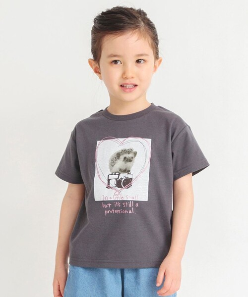 BRANSHES（ブランシェス）の「アソートアニマルTシャツ（Tシャツ/カットソー・キッズ・ラベンダー/オフホワイト/チャコールグレー/ピンク・150/100/90/130/110/120/140）」の9枚目の写真