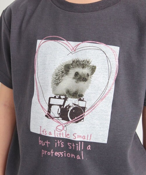 BRANSHES（ブランシェス）の「アソートアニマルTシャツ（Tシャツ/カットソー・キッズ・ラベンダー/オフホワイト/チャコールグレー/ピンク・150/100/90/130/110/120/140）」の7枚目の写真