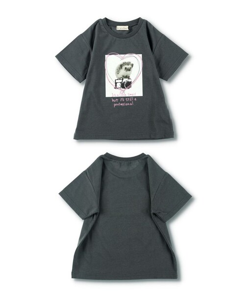BRANSHES（ブランシェス）の「アソートアニマルTシャツ（Tシャツ/カットソー・キッズ・ラベンダー/オフホワイト/チャコールグレー/ピンク・150/100/90/130/110/120/140）」の5枚目の写真